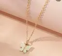 Gold Chain Plated White Butterfly bracelet for Women and Girls