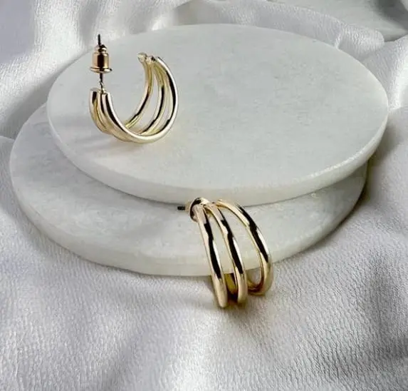 Chic Triple Hoop Earrings