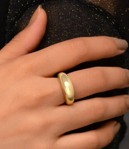 The Golden Grace - Golden Statement Ring adjustable