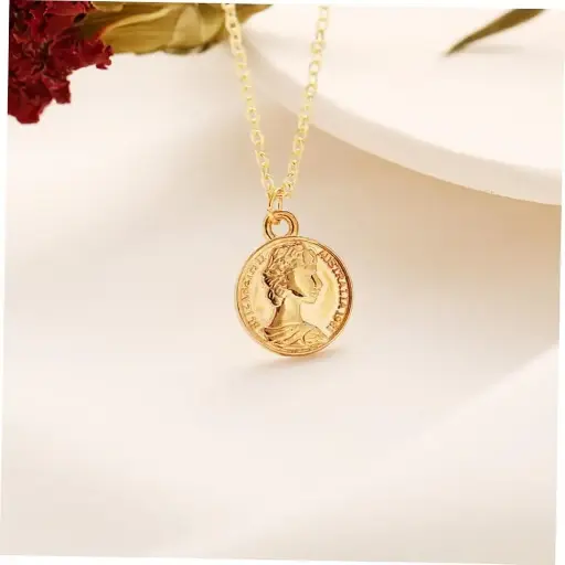 Space coin necklace