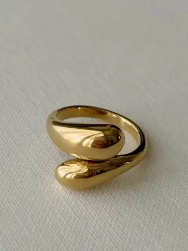 Bold crossover statment ring