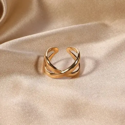 Infinity Double Crossover adjustable ring
