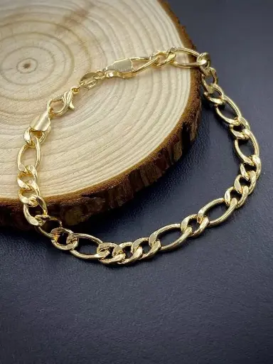 Gold Bracelet Figaro Link