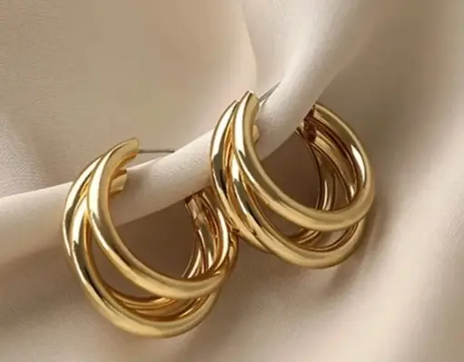 Punk Round Hoop C Shape earrings
