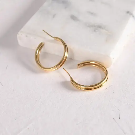 Double hoop earrings