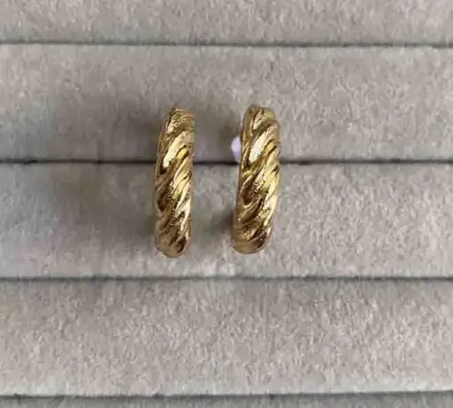 Trendy trinket hoops earrings
